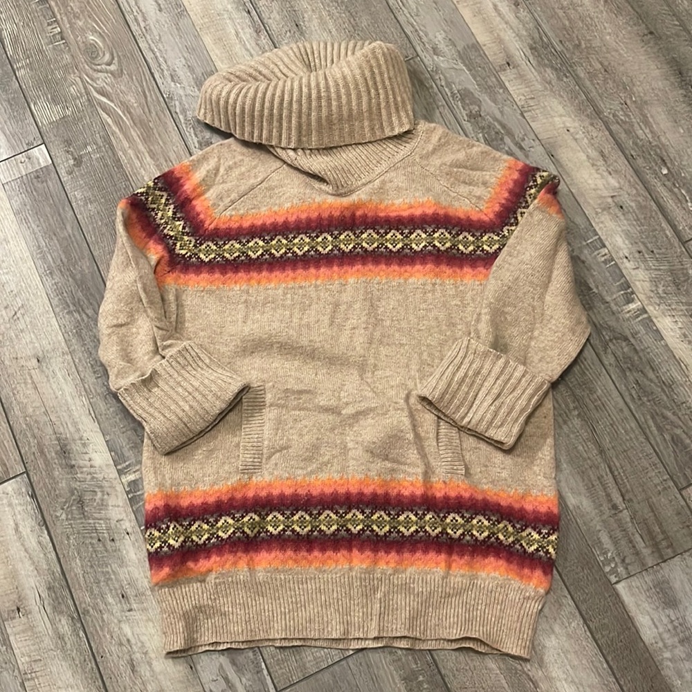 Cozy Turtleneck Sweater w/Pockets Lambswool